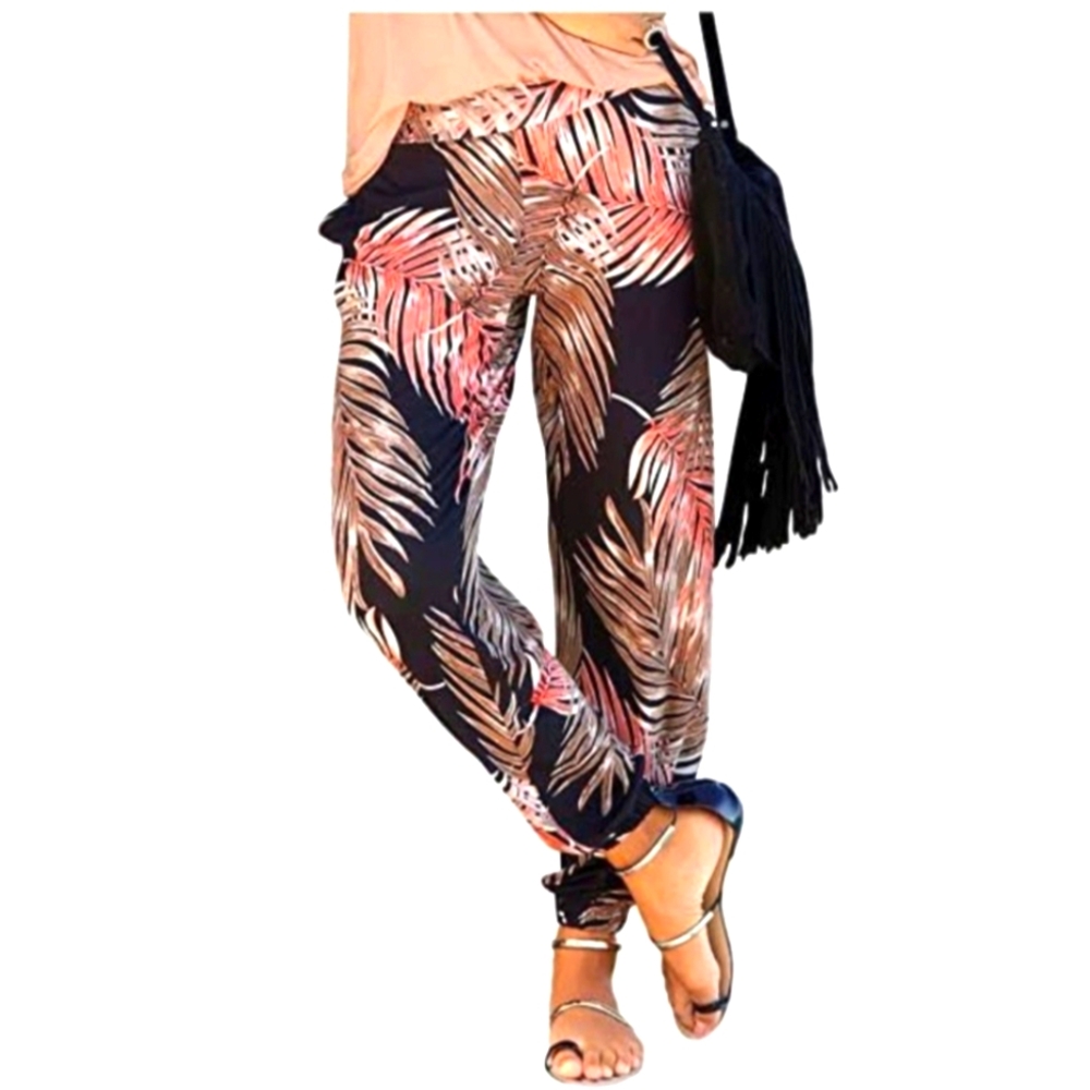 🌴 Palm Print soft joggers with pockets